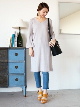 「N.（N. Natural Beauty Basic）（エヌエヌナチュラルビューティーベーシック）のアイテム（ワンピース/ドレス）」を使った、S.さん（レディース・164cm）の春コーディネート