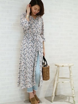 「N.（N. Natural Beauty Basic）（エヌエヌナチュラルビューティーベーシック）のアイテム（シャツワンピース）」を使った、S.さん（レディース・164cm）の春コーディネート