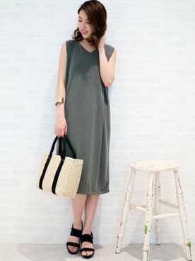 「N.（N. Natural Beauty Basic）（エヌエヌナチュラルビューティーベーシック）のアイテム（ワンピース/ドレス）」を使った、S.さん（レディース・164cm）の夏コーディネート