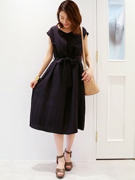 「N.（N. Natural Beauty Basic）（エヌエヌナチュラルビューティーベーシック）のアイテム（ワンピース/ドレス）」を使った、S.さん（レディース・164cm）の夏コーディネート