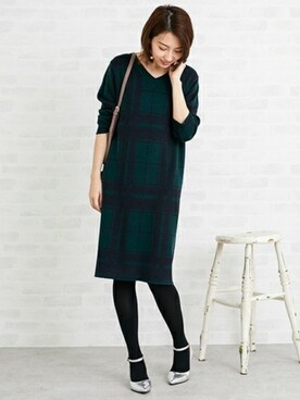 「N.（N. Natural Beauty Basic）（エヌエヌナチュラルビューティーベーシック）のアイテム（ワンピース/ドレス）」を使った、S.さん（レディース・164cm）の秋コーディネート
