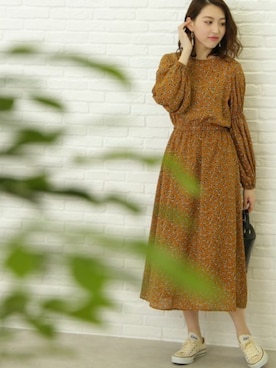 「N.（N. Natural Beauty Basic）（エヌエヌナチュラルビューティーベーシック）のアイテム（ワンピース/ドレス）」を使った、S.さん（レディース・164cm）の冬コーディネート