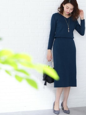「N.（N. Natural Beauty Basic）（エヌエヌナチュラルビューティーベーシック）のアイテム（ワンピース/ドレス）」を使った、S.さん（レディース・164cm）の冬コーディネート