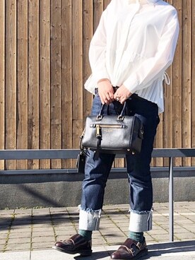 「MARC JACOBS（マークジェイコブス）のアイテム（ハンドバッグ）」を使った、ポンフリー＊*さん（レディース・160cm）の秋コーディネート