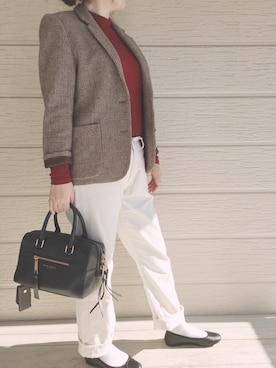 「MARC JACOBS（マークジェイコブス）のアイテム（ハンドバッグ）」を使った、ポンフリー＊*さん（レディース・160cm）の秋コーディネート