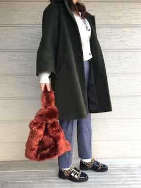 「NOMBRE IMPAIR（ノンブルアンペール）のアイテム（カーディガン/ボレロ）」を使った、ポンフリー＊*さん（レディース・160cm）の冬コーディネート