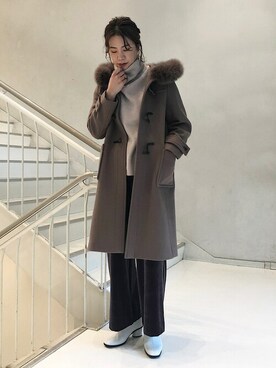 「シップス フォー ウィメン(SHIPS for women)」｜「アイテム（ダッフルコート）」を使った、髙木さん（レディース・168cm）の秋コーディネート
