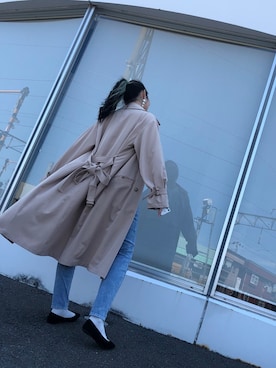「UNIQLO（ユニクロ）のアイテム（パンツ、ブルー系）」を使った、sasuさん（レディース）の秋コーディネート