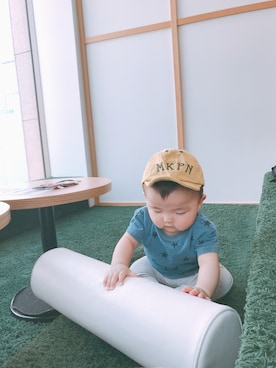 「男の子ベビー」｜「アイテム（その他）」を使った、AO✘✘✘NENEさん（キッズ・80cm）の春コーディネート