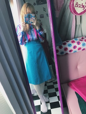「白タイツ」｜kasumiさん（レディース・163cm・10代）の夏コーディネート