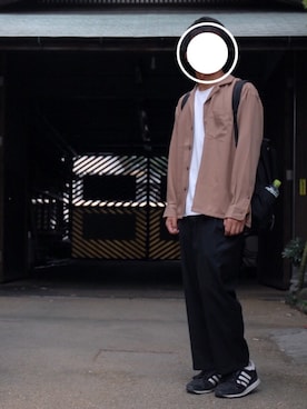 「HVC（エイチブイシー）のアイテム（バッグ）」を使った、Naoさん（メンズ・169cm）の秋コーディネート