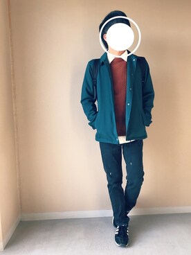 「HVC（エイチブイシー）のアイテム（バッグ）」を使った、Naoさん（メンズ・169cm）の冬コーディネート