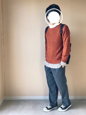 「HVC（エイチブイシー）のアイテム（バッグ）」を使った、Naoさん（メンズ・169cm）の冬コーディネート