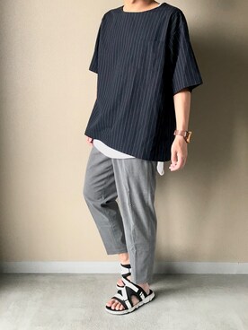 「アイテム（タンクトップ）」を使った、Naoさん（メンズ・170cm・20代）の夏コーディネート