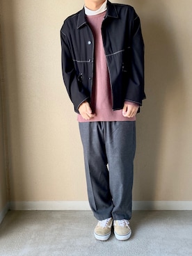 「ステッチ」｜「アイテム（ブルゾン）」を使った、Naoさん（メンズ・170cm）の秋コーディネート