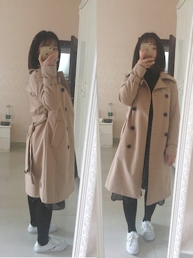 「Q（キュー）のアイテム（ジャケット/アウター）」を使った、塔塔夯_さん（レディース・153cm）の春コーディネート