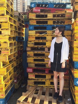 「PULL&BEAR（プルアンドベア）のアイテム（アクセサリー）」を使った、Rさん（レディース・165cm）の夏コーディネート