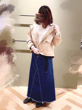 「新作」｜「アイテム（マウンテンパーカー）」を使った、yuuuukinさん（レディース・157cm）の冬コーディネート