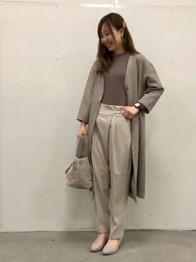 「バック」｜「アイテム（その他アウター）」を使った、はるなさん（レディース・159cm）の秋コーディネート