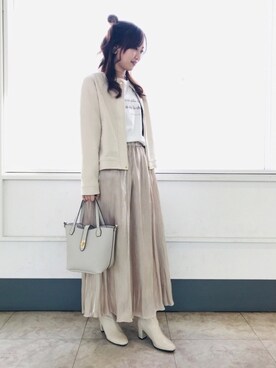 「ドレスキップ」｜「アイテム（ブルゾン）」を使った、はるなさん（レディース・159cm）の冬コーディネート