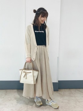 「Cutie Blonde（キューティーブロンド）のアイテム」を使った、はるなさん（レディース・159cm）の春コーディネート