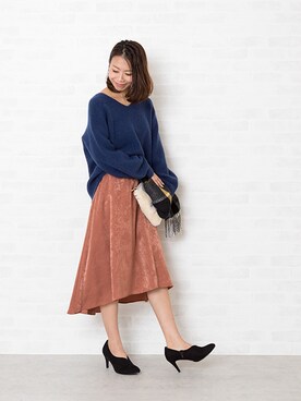 「ファークラッチ」｜NBB STAFF03さん（レディース・163cm）の秋コーディネート