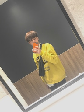 「neos（ネオス）のアイテム（スウェット）」を使った、つっきーさん（メンズ・171cm）の春コーディネート