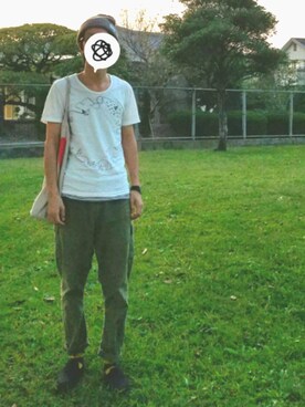 「MANEBU（マネブ）のアイテム（スリッポン）」を使った、yujiさん（メンズ・176cm）の秋コーディネート
