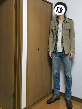 「Paul Smith（ポールスミス）のアイテム（ブーツ）」を使った、yujiさん（メンズ・176cm）の秋コーディネート