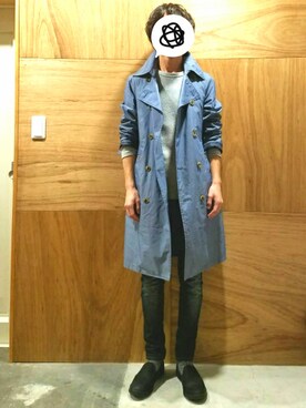 「MANEBU（マネブ）のアイテム（スリッポン）」を使った、yujiさん（メンズ・176cm）の秋コーディネート