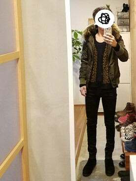 「SHELLAC（シェラック）のアイテム（ジャケット/アウター）」を使った、yujiさん（メンズ・176cm）の冬コーディネート