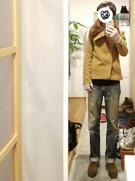 「ato（アトウ）のアイテム（その他アウター）」を使った、yujiさん（メンズ・176cm）の冬コーディネート