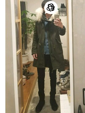 「GalaabenD（ガラアーベント）のアイテム（ジャケット/アウター）」を使った、yujiさん（メンズ・176cm）の冬コーディネート