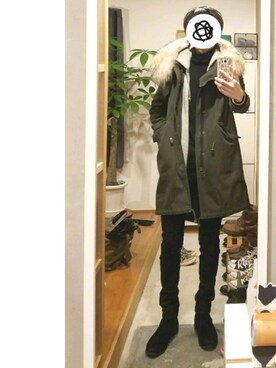 「GalaabenD（ガラアーベント）のアイテム（モッズコート）」を使った、yujiさん（メンズ・176cm）の冬コーディネート
