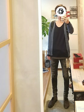 「CABANE de ZUCCa（カバンドズッカ）のアイテム（バッグ）」を使った、yujiさん（メンズ・176cm）の春コーディネート
