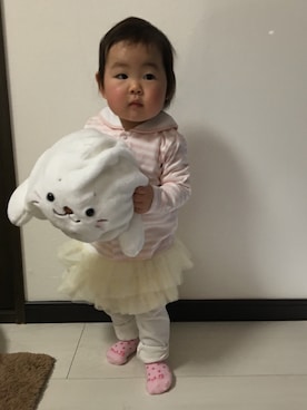 「COMME CA DU MODE（コムサデモード）のアイテム（Tシャツ/カットソー）」を使った、あかねくん&たっくんさん（キッズ・80cm）の冬コーディネート