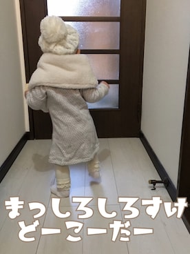 「1歳3ヶ月」｜「アイテム（ハンチング/ベレー帽）」を使った、あかねくん&たっくんさん（キッズ・80cm）の冬コーディネート