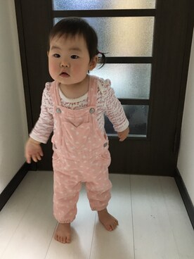 「1歳半」｜「アイテム（オールインワン・サロペット）」を使った、あかねくん&たっくんさん（キッズ・80cm）の春コーディネート
