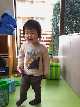 「グラニフ」｜「アイテム（その他）」を使った、あかねくん&たっくんさん（キッズ・80cm）の春コーディネート