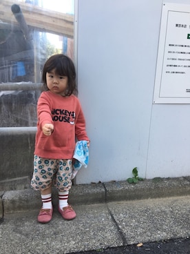 「Petit jam(プチジャム)のアイテム(パンツ)」を使った、あかねくん&たっくんさん(キッズ・90cm)の秋コーディネート