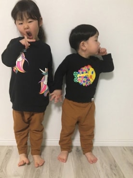 「ユニコーン」｜あかねくん&たっくんさん（キッズ・100cm）の冬コーディネート
