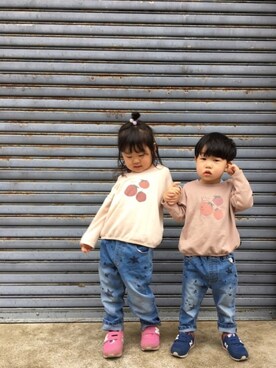 あかねくん&たっくんさん（キッズ・100cm）の春コーディネート