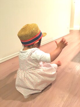 「アイテム（キャミソール）」を使った、H.Hさん（キッズ・70cm）の春コーディネート