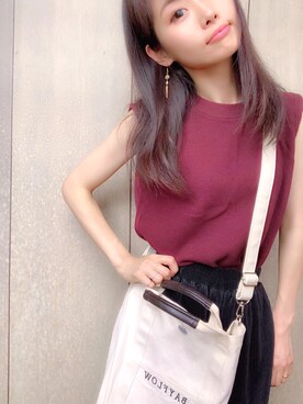 「Ungrid（アングリッド）のアイテム（ピアス（両耳用））」を使った、MISAさん（レディース・164cm）の夏コーディネート