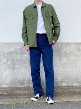 「GLOBAL WORK（グローバルワーク）のアイテム（ジャケット/アウター）」を使った、Hollyさん（メンズ・181cm）の春コーディネート
