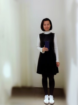 「ANYA HINDMARCH（アニヤハインドマーチ）のアイテム（トップス）」を使った、niuさん（レディース・159cm）の冬コーディネート