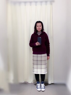 「ESPERANZA（エスペランサ）のアイテム（スカート）」を使った、niuさん（レディース・159cm）の冬コーディネート