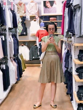 「Marc by Marc Jacobs（マークバイマークジェイコブス）のアイテム（シューズ）」を使った、niuさん（レディース・159cm）の夏コーディネート