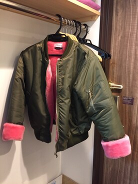 「DHOLIC（ディーホリック）のアイテム（ブルゾン）」を使った、つばささん（レディース・157cm）の冬コーディネート
