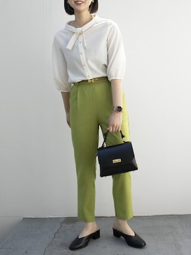 「ボウタイ」｜three quarterさん（レディース・160cm）の春コーディネート